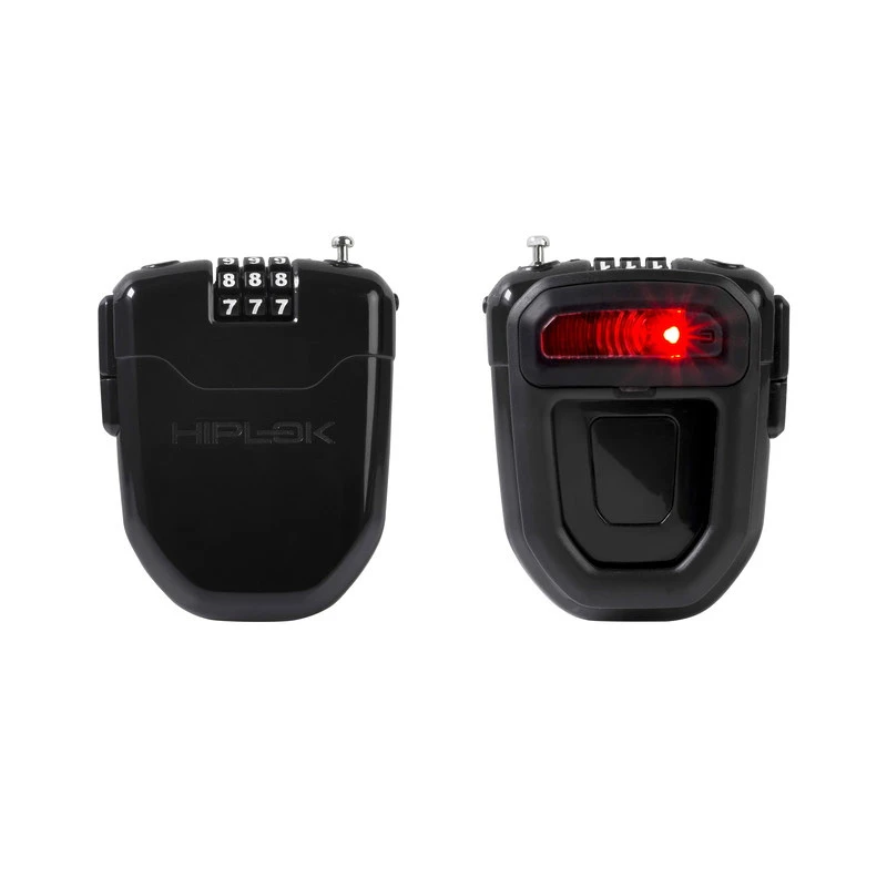 Hiplok FLX - Kombinations-Kabelschloss Mit Rücklicht - Black (Schwarz)