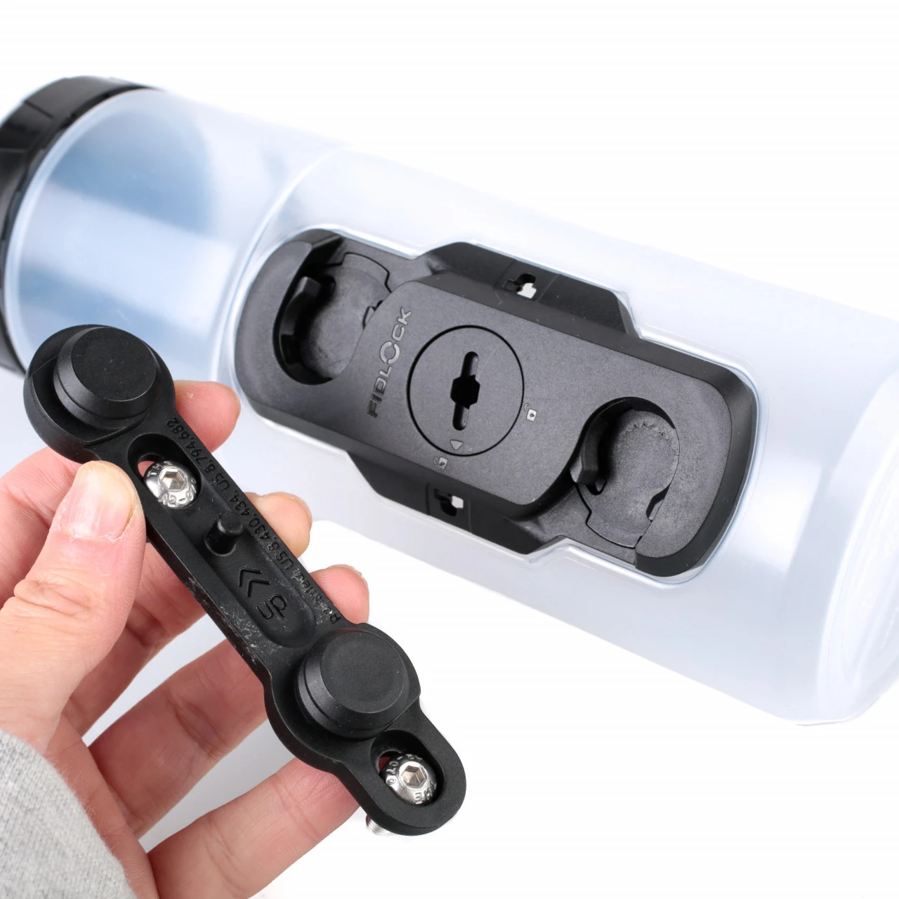 Fidlock TWIST Clear (transparent) Trinkflasche + Flaschenhalter 2er Set (Neue Version, Ohne Gravity - Image 2