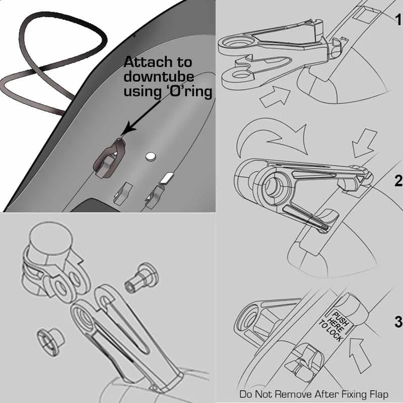 Crud Racepac Schutzblech-Set Schwarz Für Mountainbikes / Trekkingbikes - Image 3