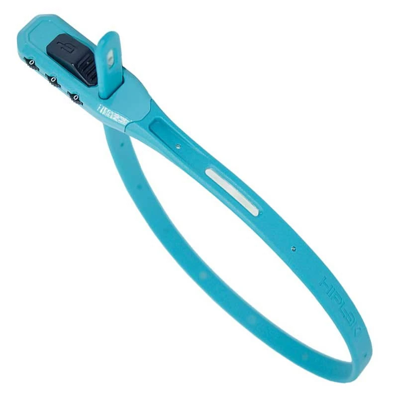 Hiplok Z-Lok Combo Mit Zahlenkombinationsschloss, Stahlkern-Kabelbinderschloss Türkis