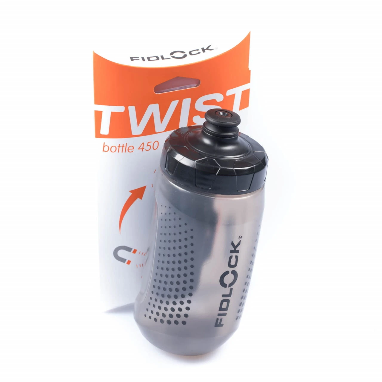 Fidlock TWIST Bottle 450 + Bike Base Transparent Black - Image 2