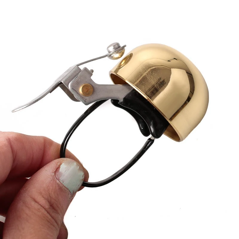 Crane E-Ne Bell Polished Gold Messing Fahrradklingel Auch Für Rennrad-Lenker Geeignet - Image 3