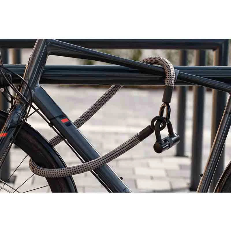 Tex-Lock Eyelet 2.0 Mini-Bügelschloss Aus Textilseil - Gr. M, Grau-Schwarz - Image 2